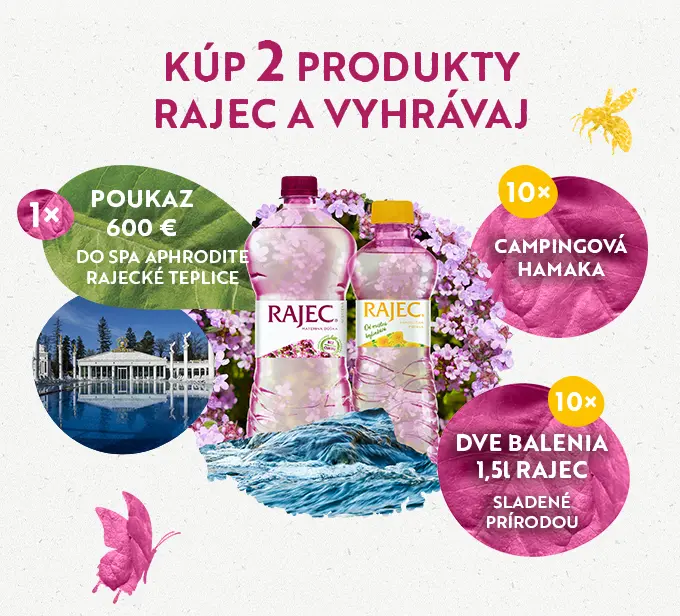 Kúp 2 produkty Rajec a Vyhrávaj